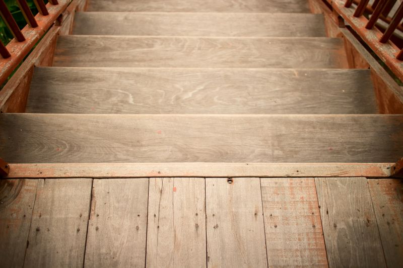 Rustic Wooden Stairs Artwork